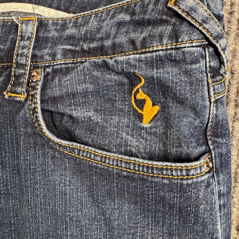 Baby Phat Jeans Womens 18 Y2K Baddie Bootcut‎ Gold Logo Streetwear - Picture 3 of 14